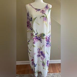 LA woman long floral dress